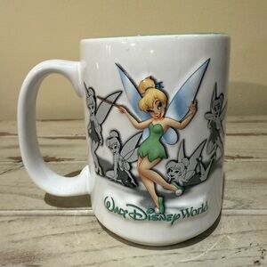 Authentic-Original-Tink Walt Disney World 3D Embossed Coffee Mug Tinkerbell 14oz